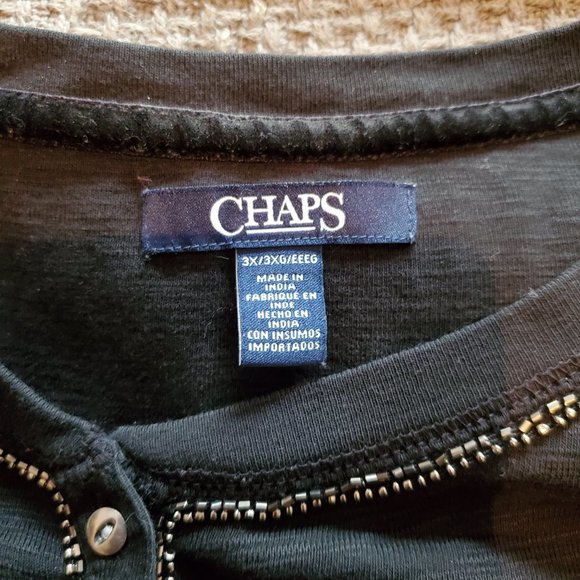 Chaps Long Sleeved Plus Size T-Shirt Size 3X - Picture 4 of 6